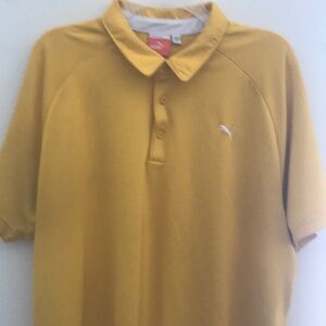 Puma Men's Yellow Polo Shirt